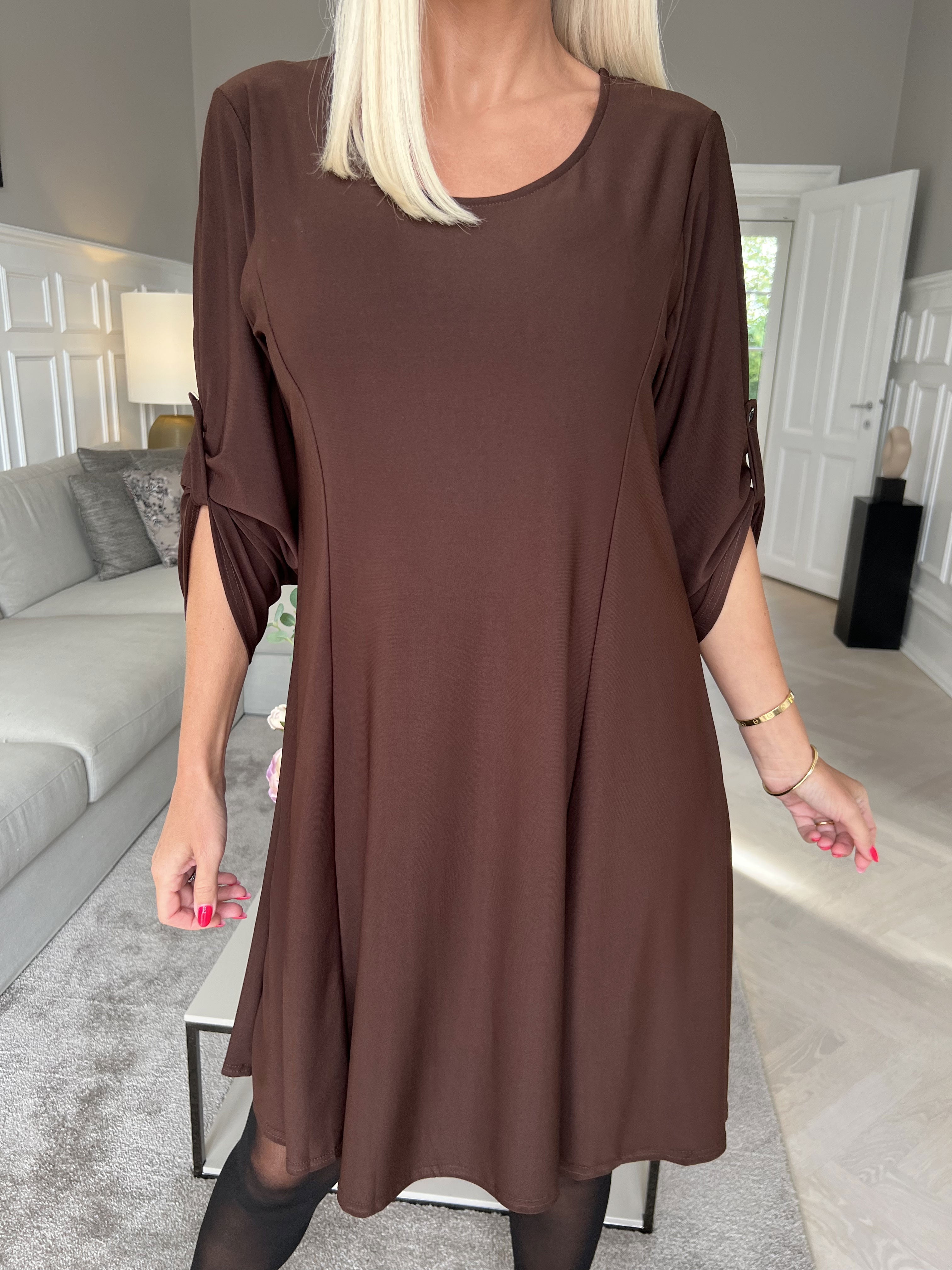 Maj Plain L/S - Slät klänning med resår